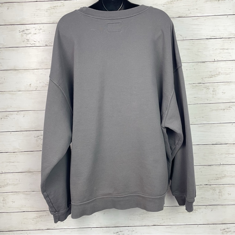 Daily Drills Oversized Crew Neck Sweatshirt Unisex M/L Vintage Black - Picture 8 of 15